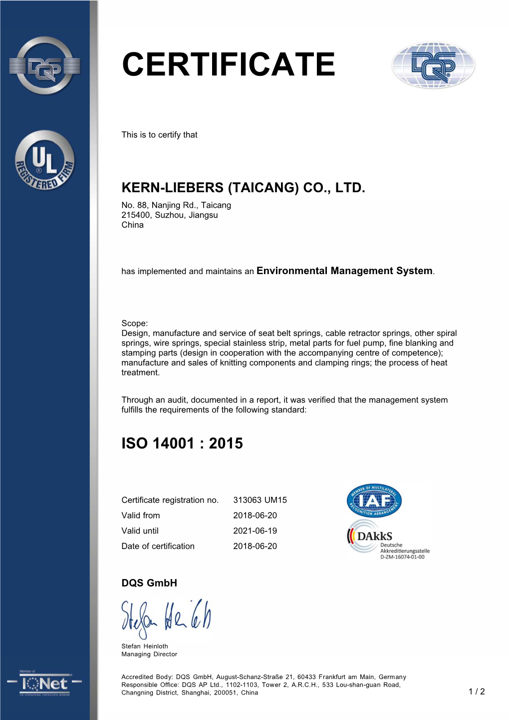 Iso 14001 : 2015