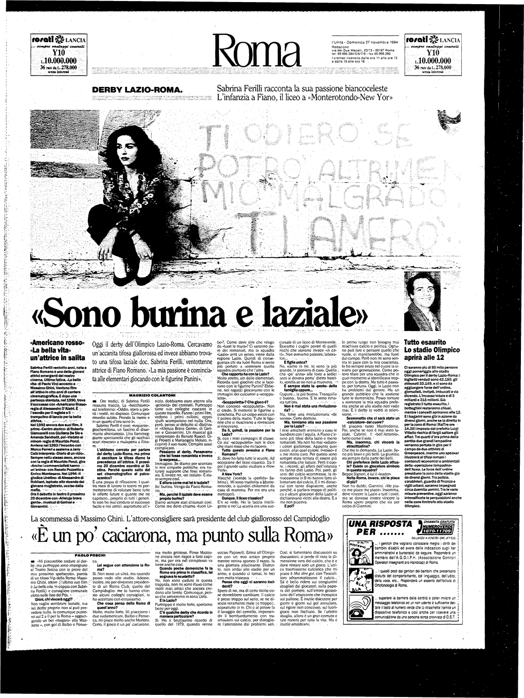 Sono Burina E Laziale»