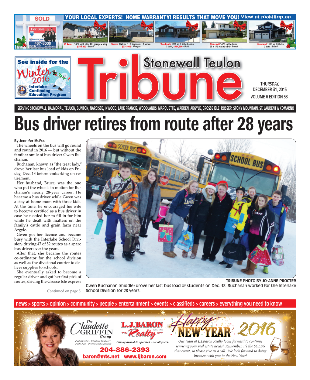 Stonewall Tribune 123115.Indd