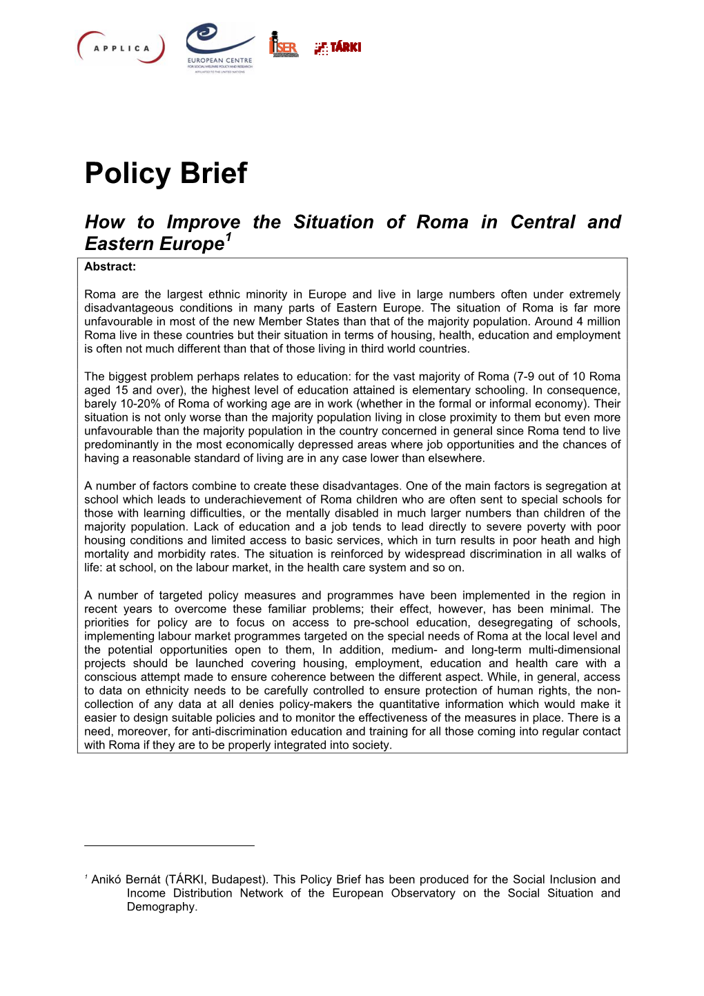 Policy Brief