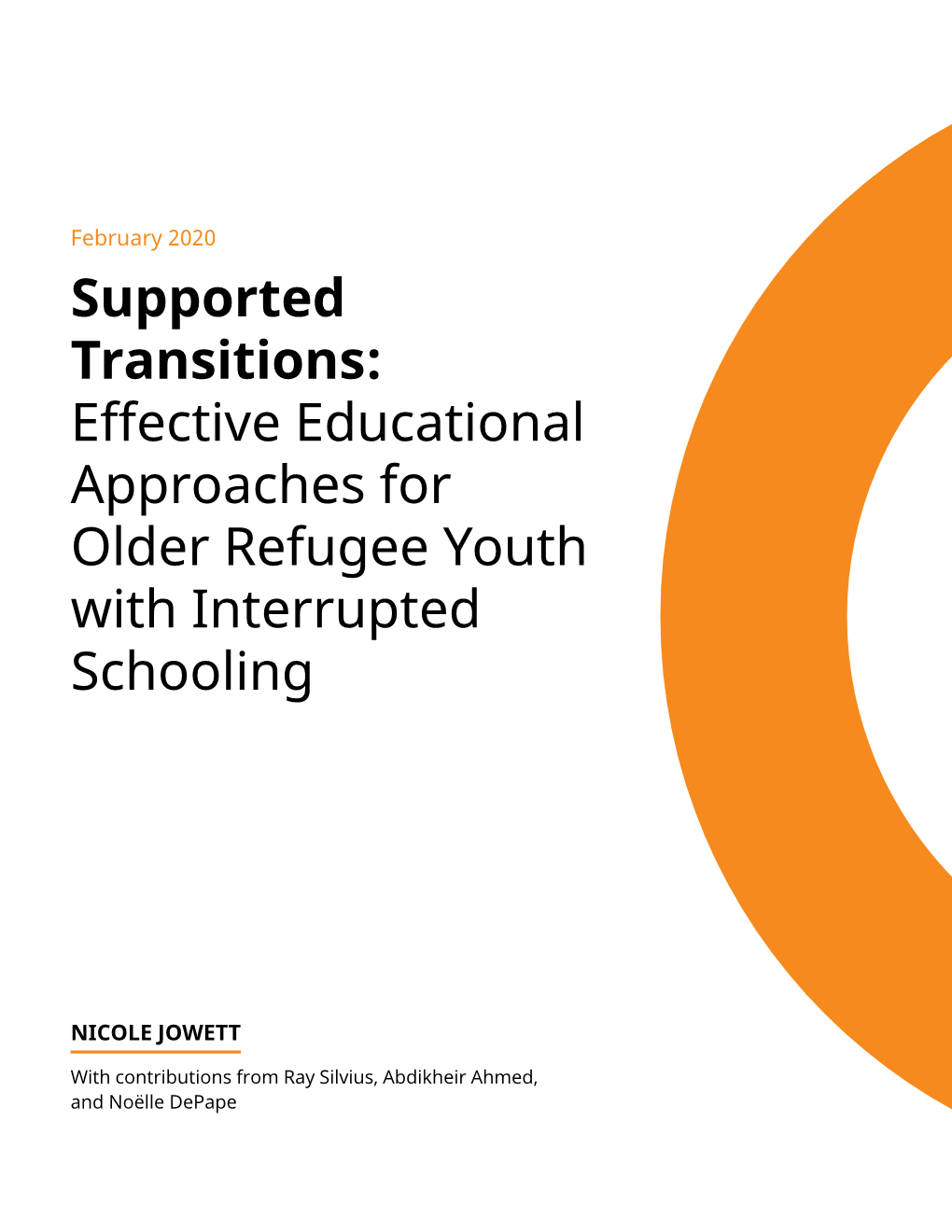 Effective Educational Approaches for Older Refugee Youth with Interrupted Schooling