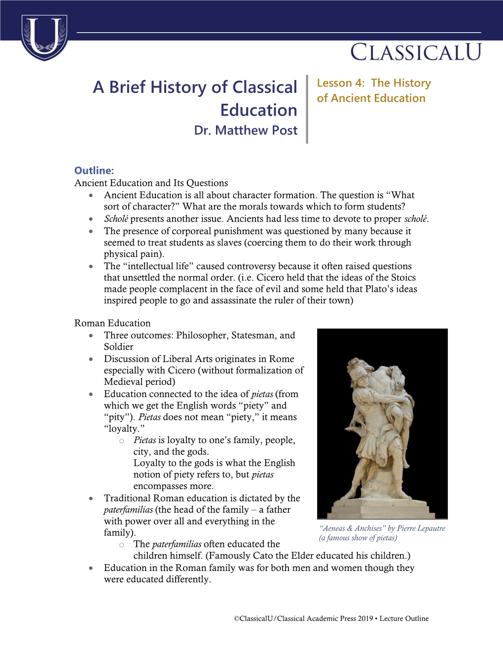 A Brief History of Classical Education