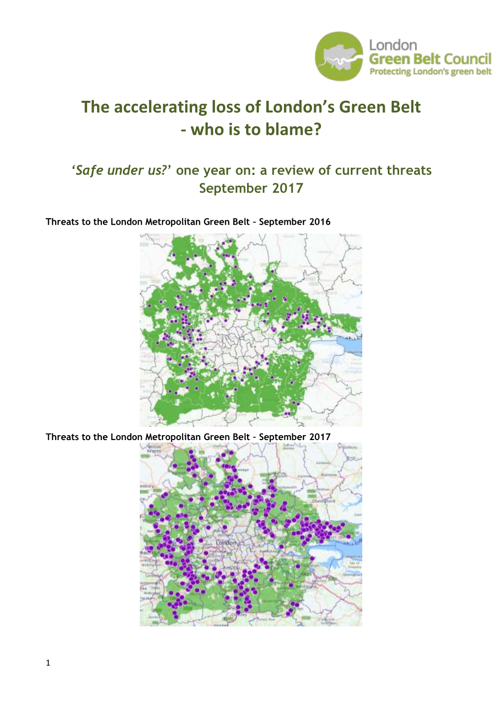 The Accelerating Loss of London's Green Belt