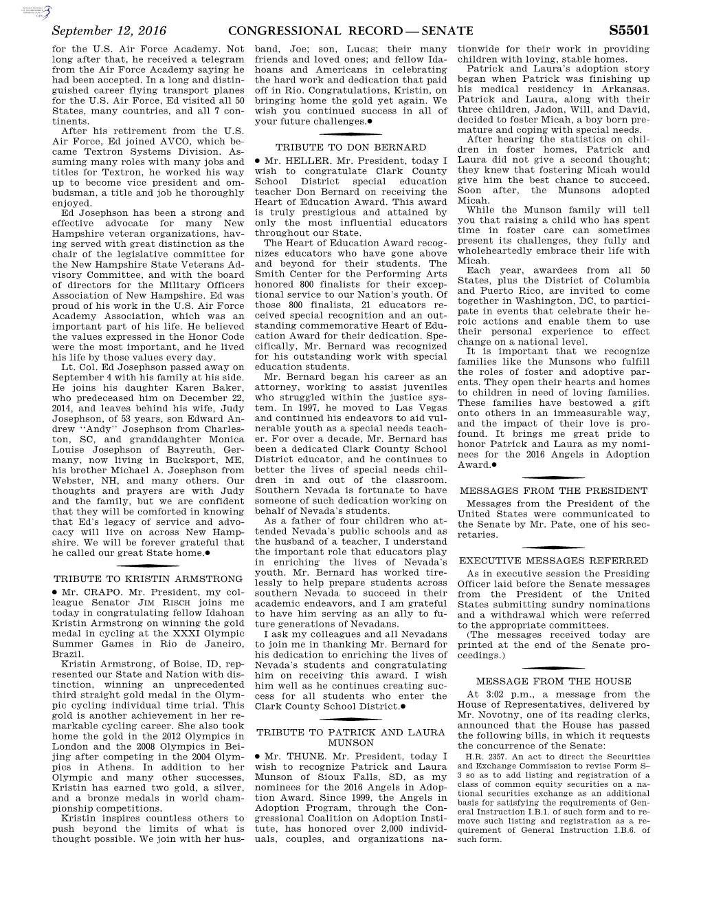 Congressional Record—Senate S5501