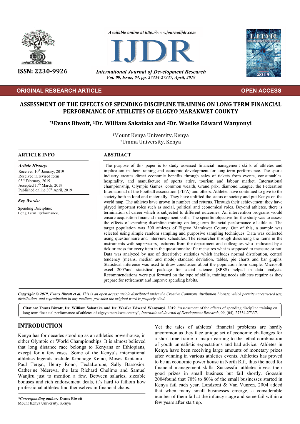 Original Research Articleoriginal Research Article Open Access