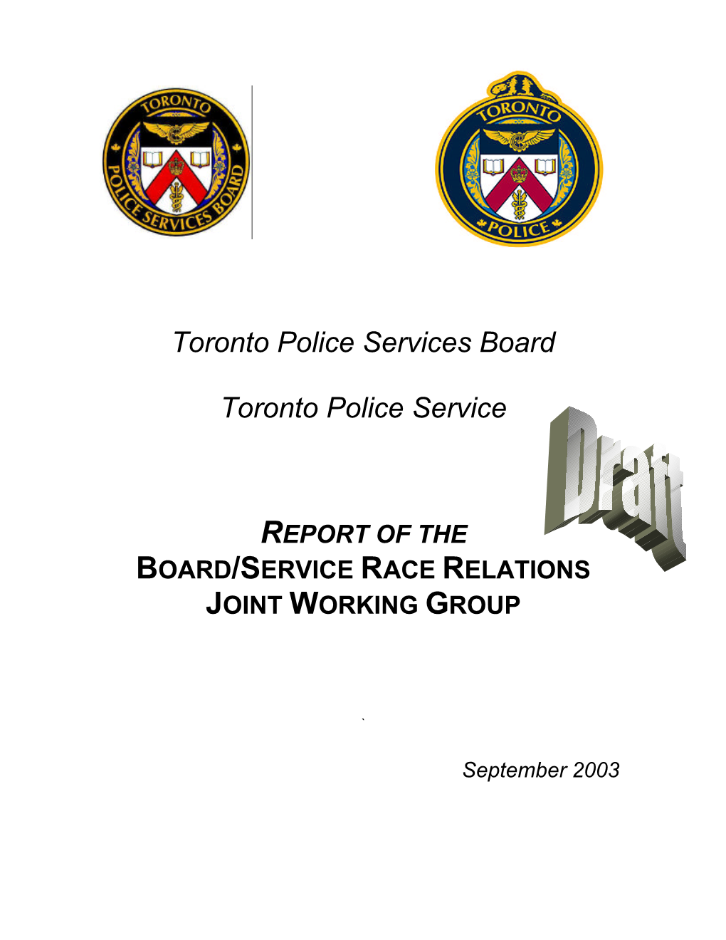 Report of the Board/Service Race Relations Joint Working Group