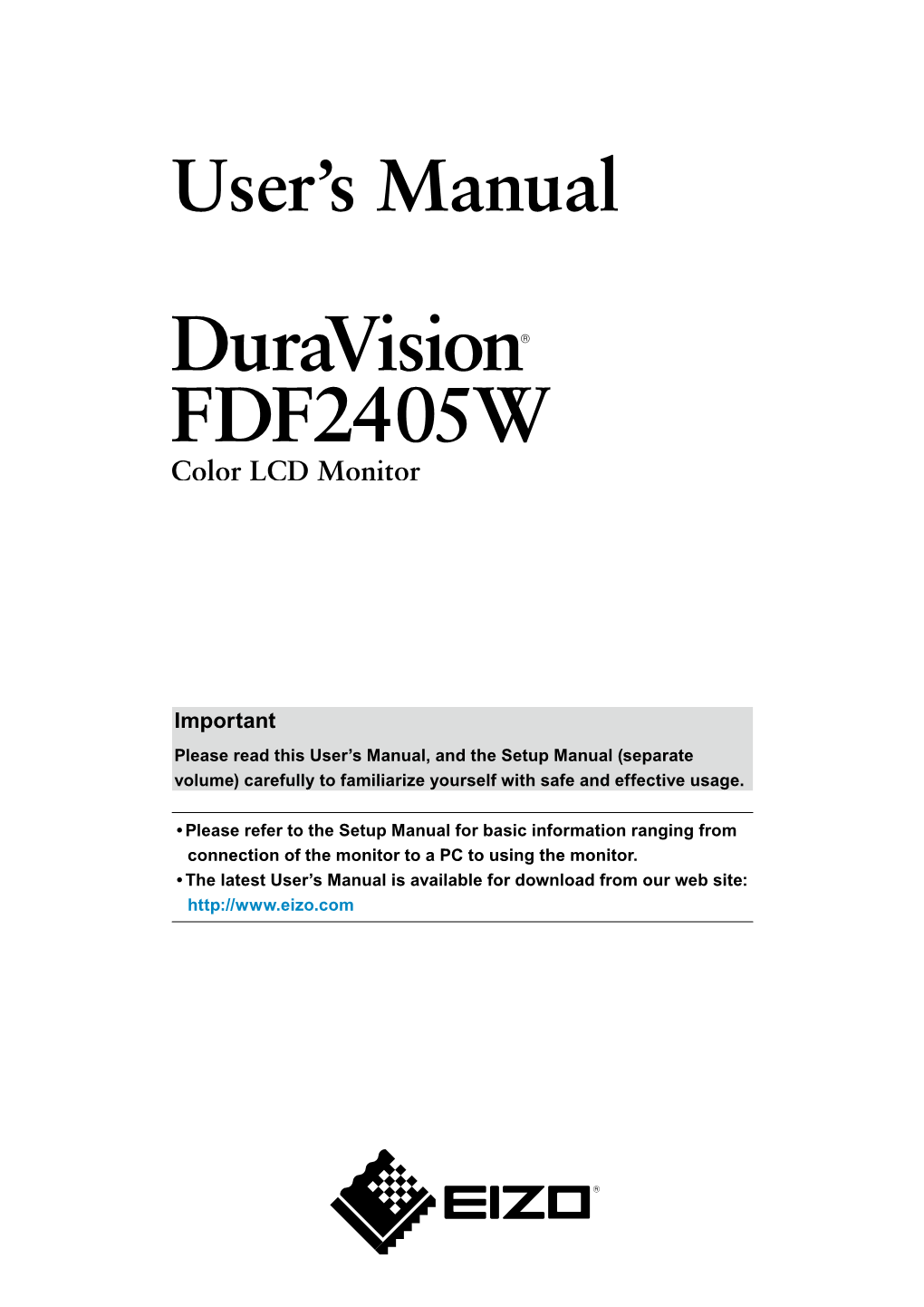 Duravision FDF2405W User's Manual