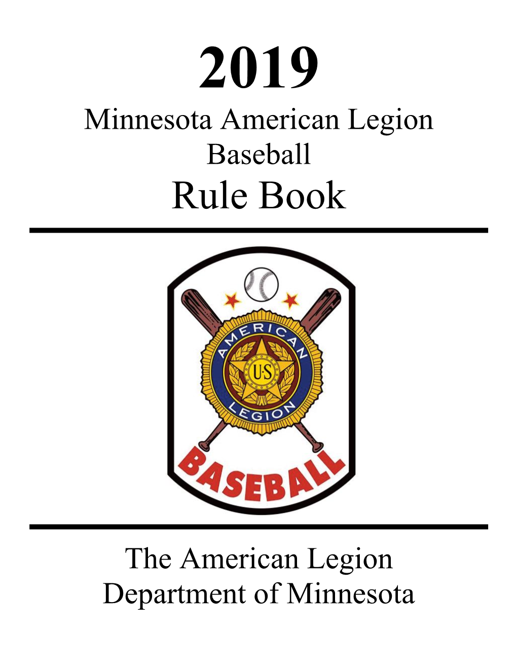 2019 Minnesota American Legion Rule Book