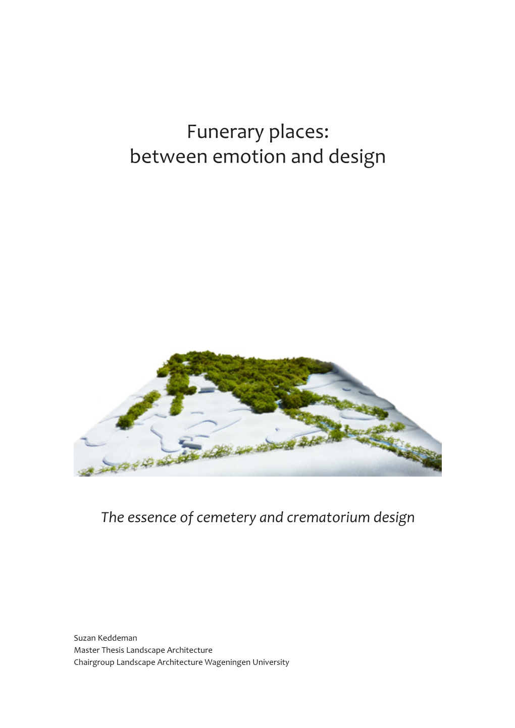 Funerary Places: Between Emotion and Design