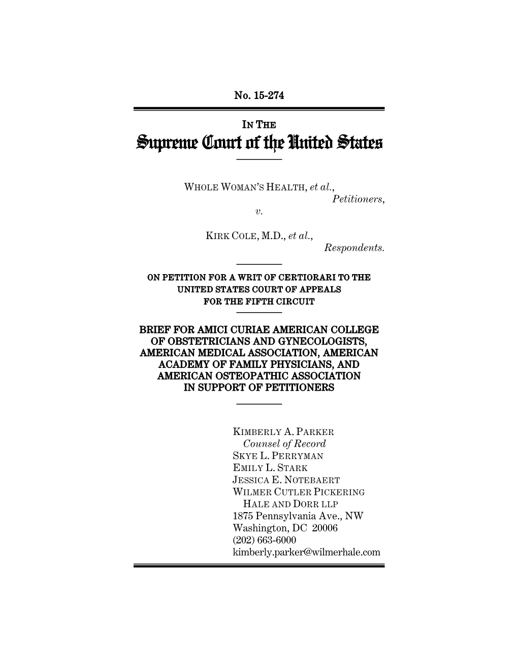 American Medical Association, American Academy of Family Physicians, and American Osteopathic Association in Support of Petitioners