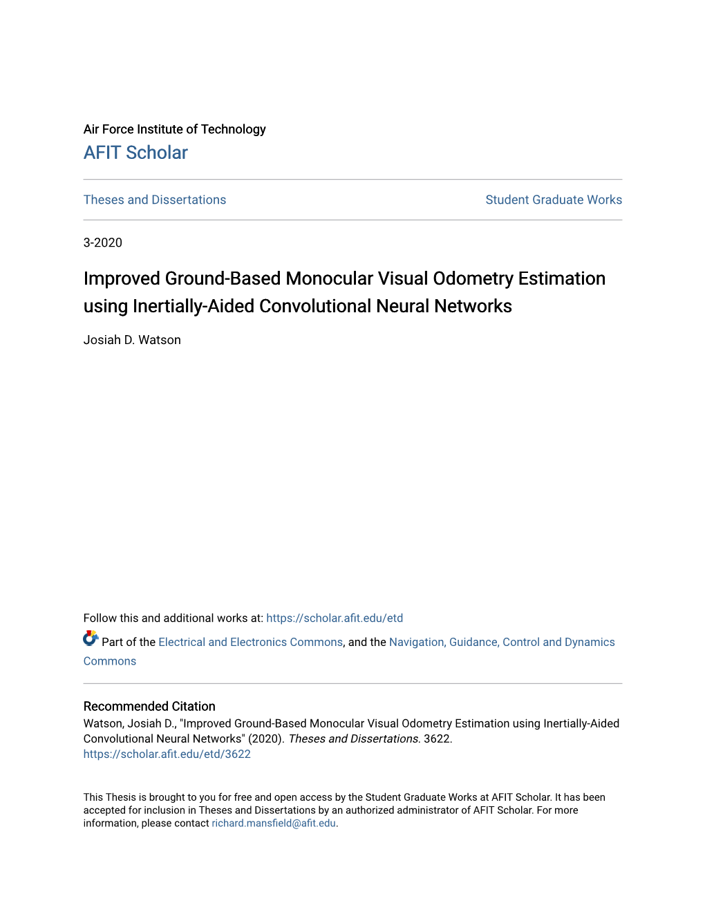 Improved Ground-Based Monocular Visual Odometry Estimation Using Inertially-Aided Convolutional Neural Networks