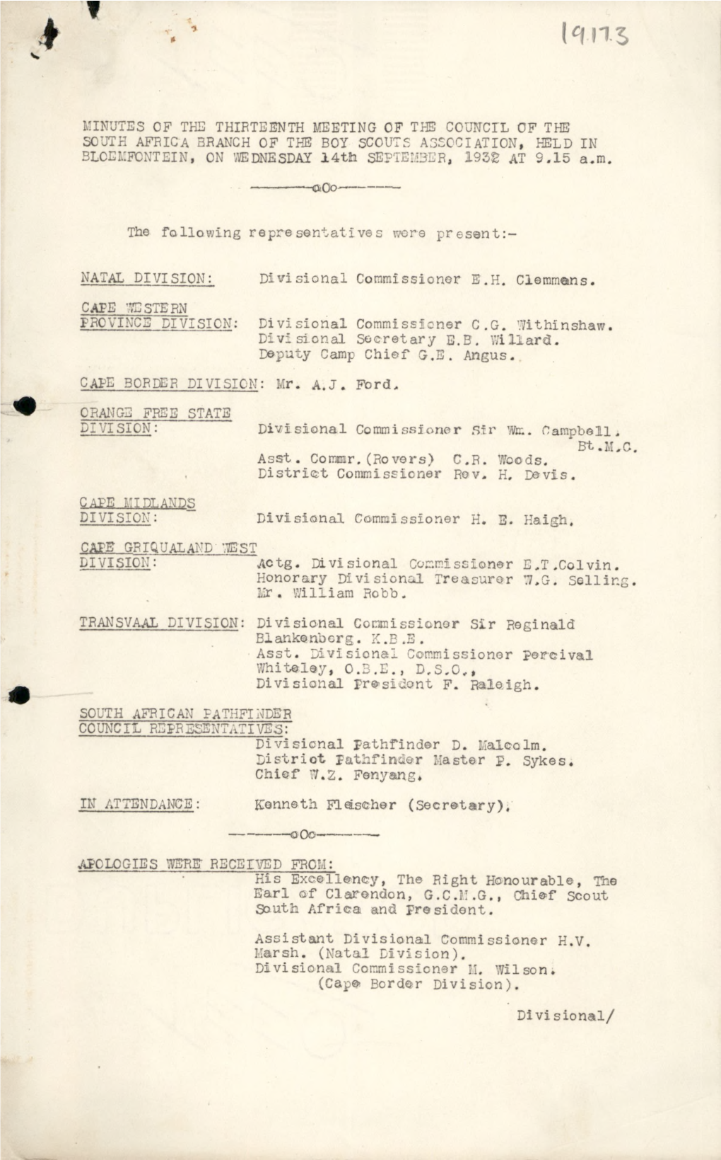 Ms MINUTES of the THIRTEENTH MEETING of the COUNCIL OF