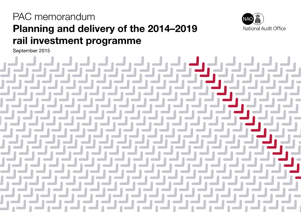 Planning and Delivery of the 2014-2019 Rail Investment