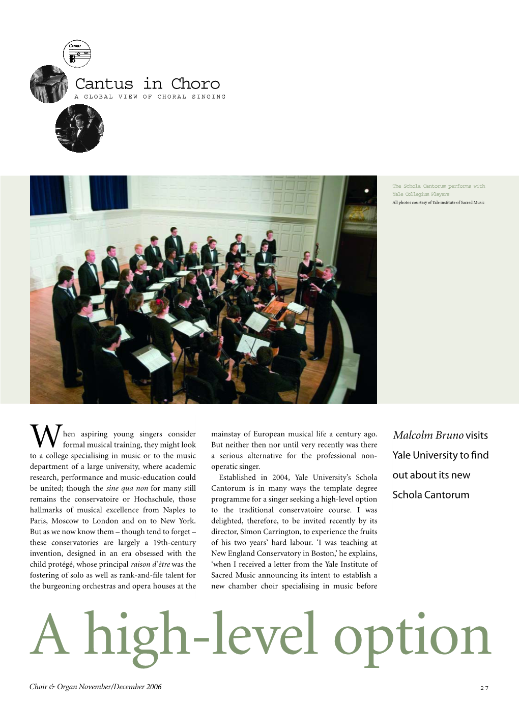 Cantus in Choro a GLOBAL VIEW of CHORAL SINGING