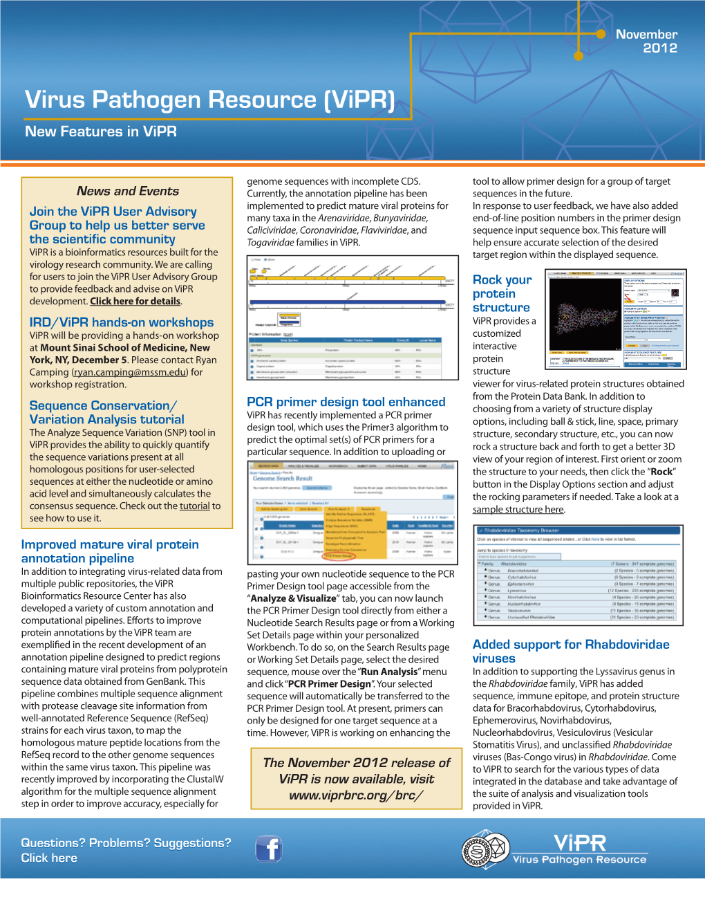 Virus Pathogen Resource (Vipr) New Features in Vipr