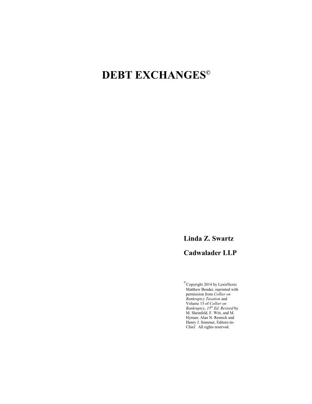 Debt Exchanges©