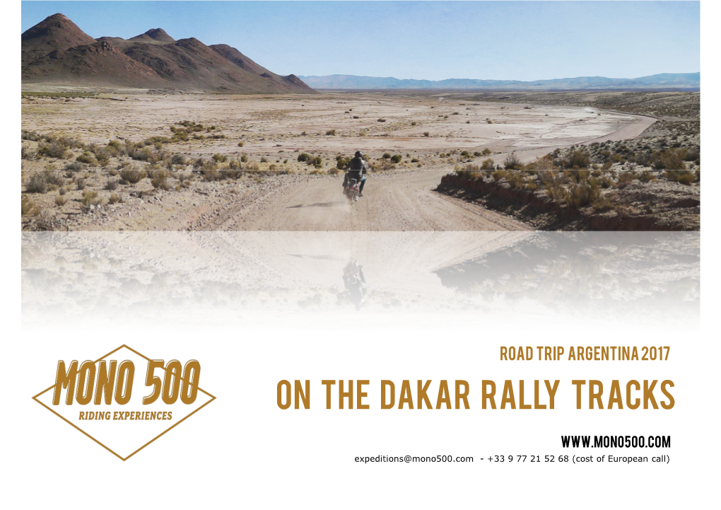 On the Dakar Rally Tracks