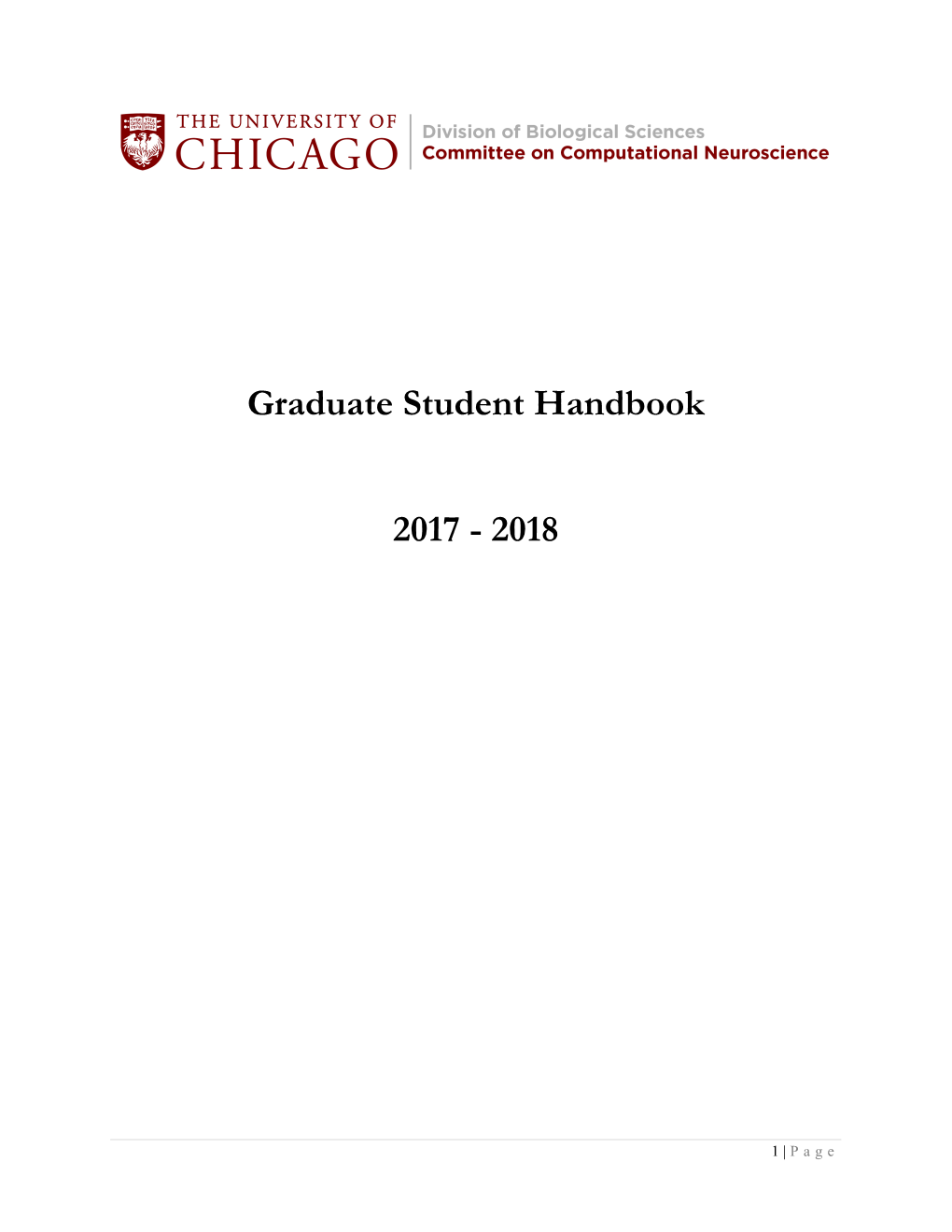 Graduate Student Handbook 2017