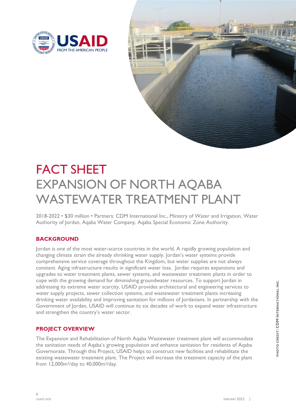 Fact Sheet Expansion of North Aqaba Wastewater Treatment Plant