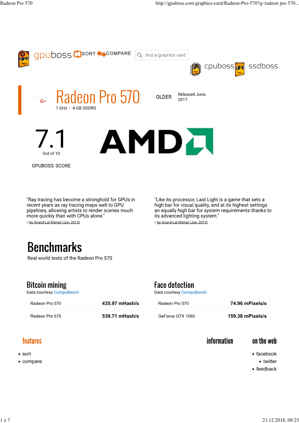 Radeon Pro 570 Pro 570