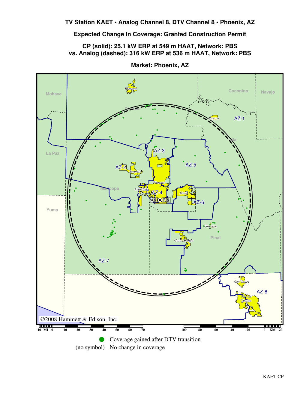 ©2008 Hammett & Edison, Inc. TV Station KAET • Analog Channel 8