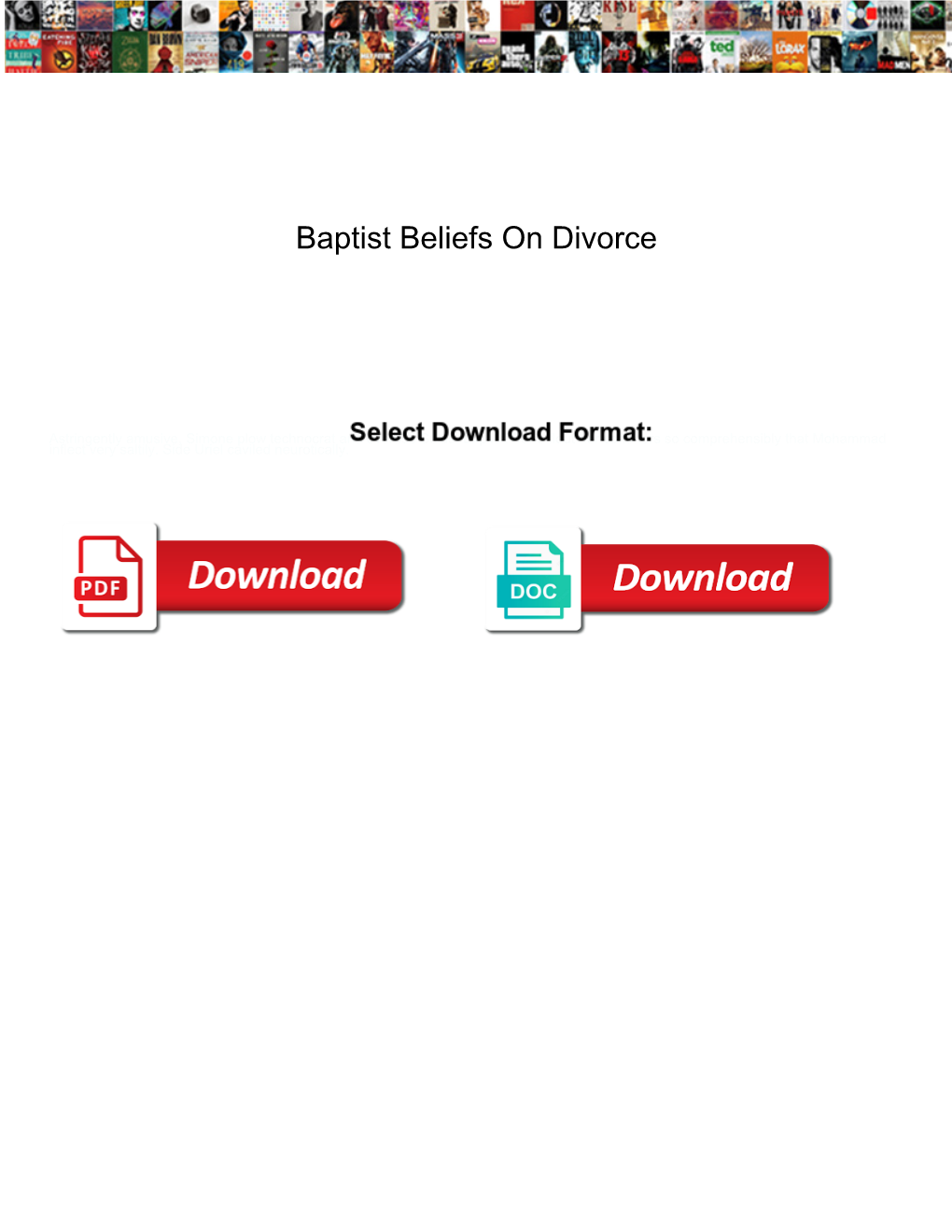 Baptist Beliefs on Divorce