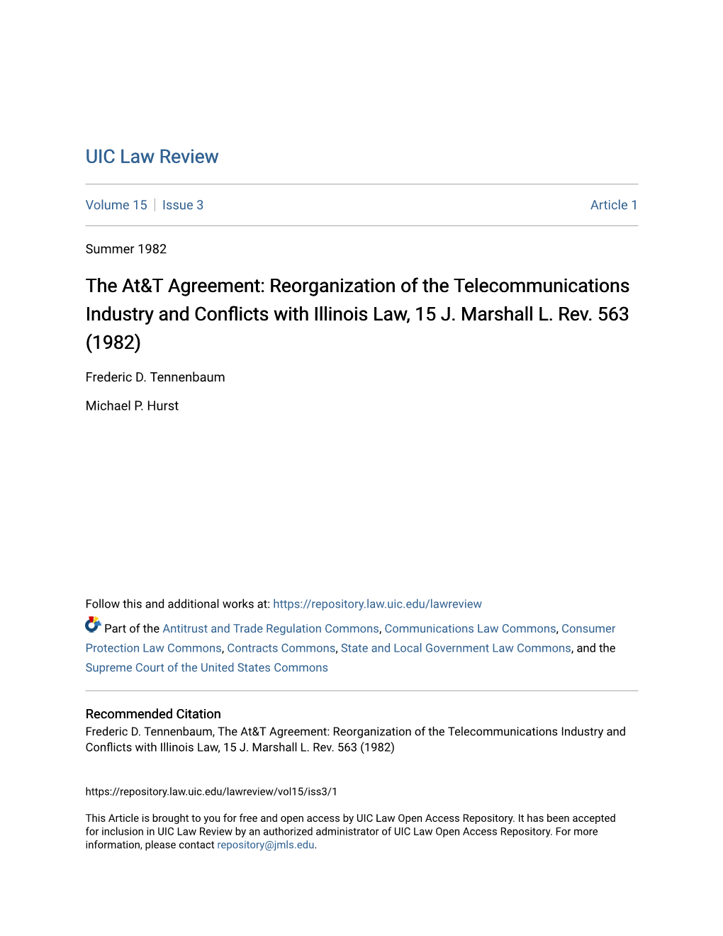 The At&T Agreement