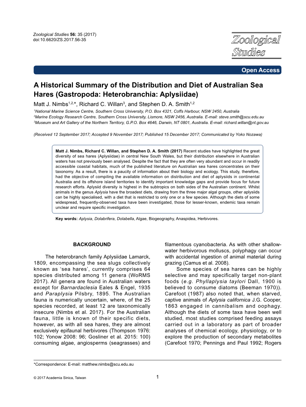 A Historical Summary of the Distribution and Diet of Australian Sea Hares (Gastropoda: Heterobranchia: Aplysiidae) Matt J