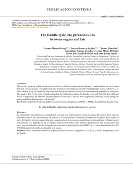 The Randle Cycle, the Precarious Link Between Sugars and Fats