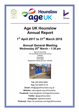 Age UK Hounslow Annual Report