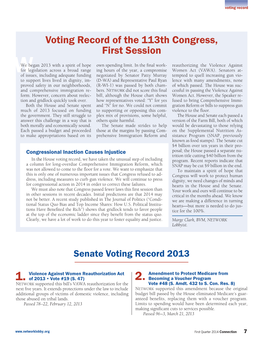 2013 Congressional Voting Record