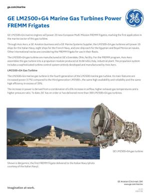 GE LM2500+G4 Marine Gas Turbines Power FREMM Frigates