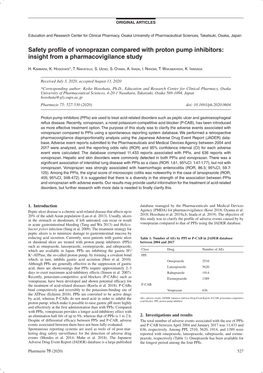 Safety Profile of Vonoprazan Compared with Proton Pump Inhibitors: Insight from a Pharmacovigilance Study