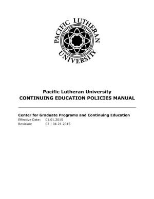 Continuing Education Policy and Procedure