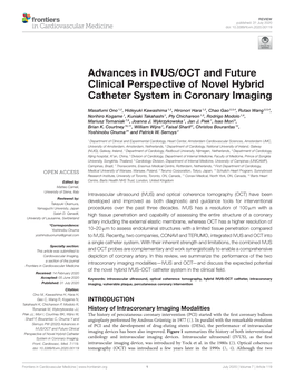 Advances in IVUS/OCT and Future Clinical Perspective of Novel Hybrid Catheter System in Coronary Imaging
