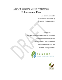 DRAFT Sonoma Creek Watershed Enhancement Plan