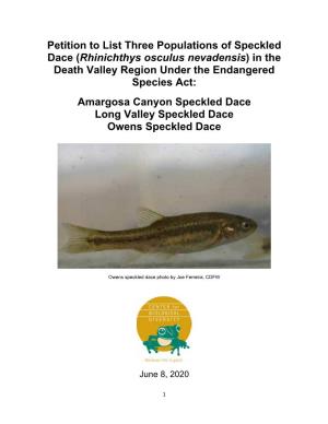 Death Valley Speckled Dace