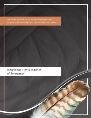 Indigenous Rights in Times of Emergency MARCH 2020 // ARTICLE FIVE Indigenous Rights in Times of Emergency