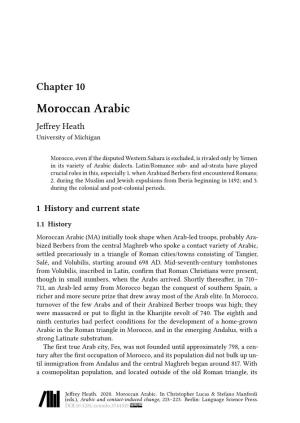 Moroccan Arabic Jeffrey Heath University of Michigan