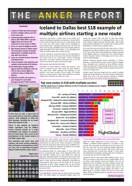 Iceland to Dallas Best S18 Example of Multiple Airlines Starting a New Route