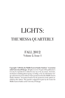 Lights: the Messa Quarterly