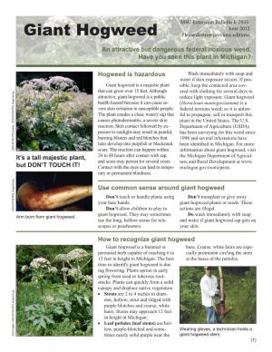 Giant Hogweed Please Destroy Previous Editions