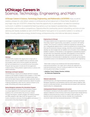 Uchicago Careers in Science, Technology, Engineering, and Math
