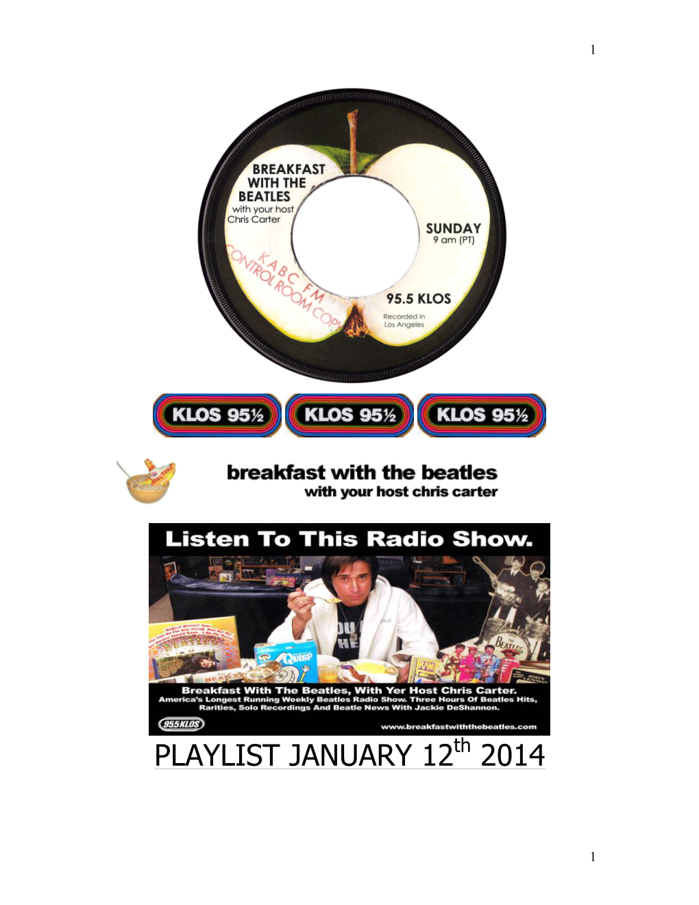 KLOS Jan 12 2014