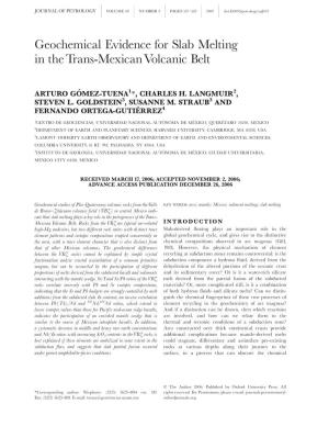 Geochemical Evidence for Slab Melting in the Trans-Mexican Volcanic Belt