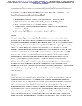 Large Scale and Significant Expression from Pseudogenes in Sodalis Glossinidius - a Facultative Bacterial Endosymbiont