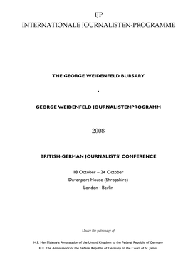 Ijp Internationale Journalisten-Programme 2008