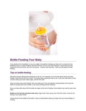Bottle-Feeding Your Baby