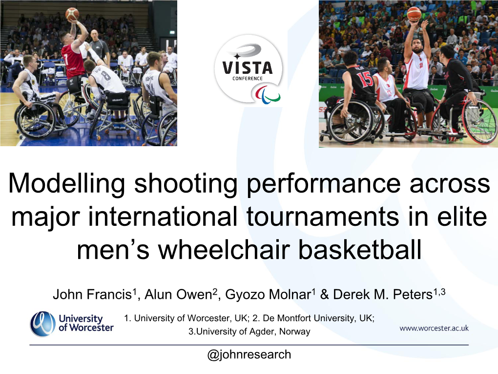 Modelling Shooting Performance in Wheelchair Basketball