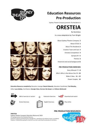 ORESTEIA by Aeschylus in a New Adaptation by Tom Wright